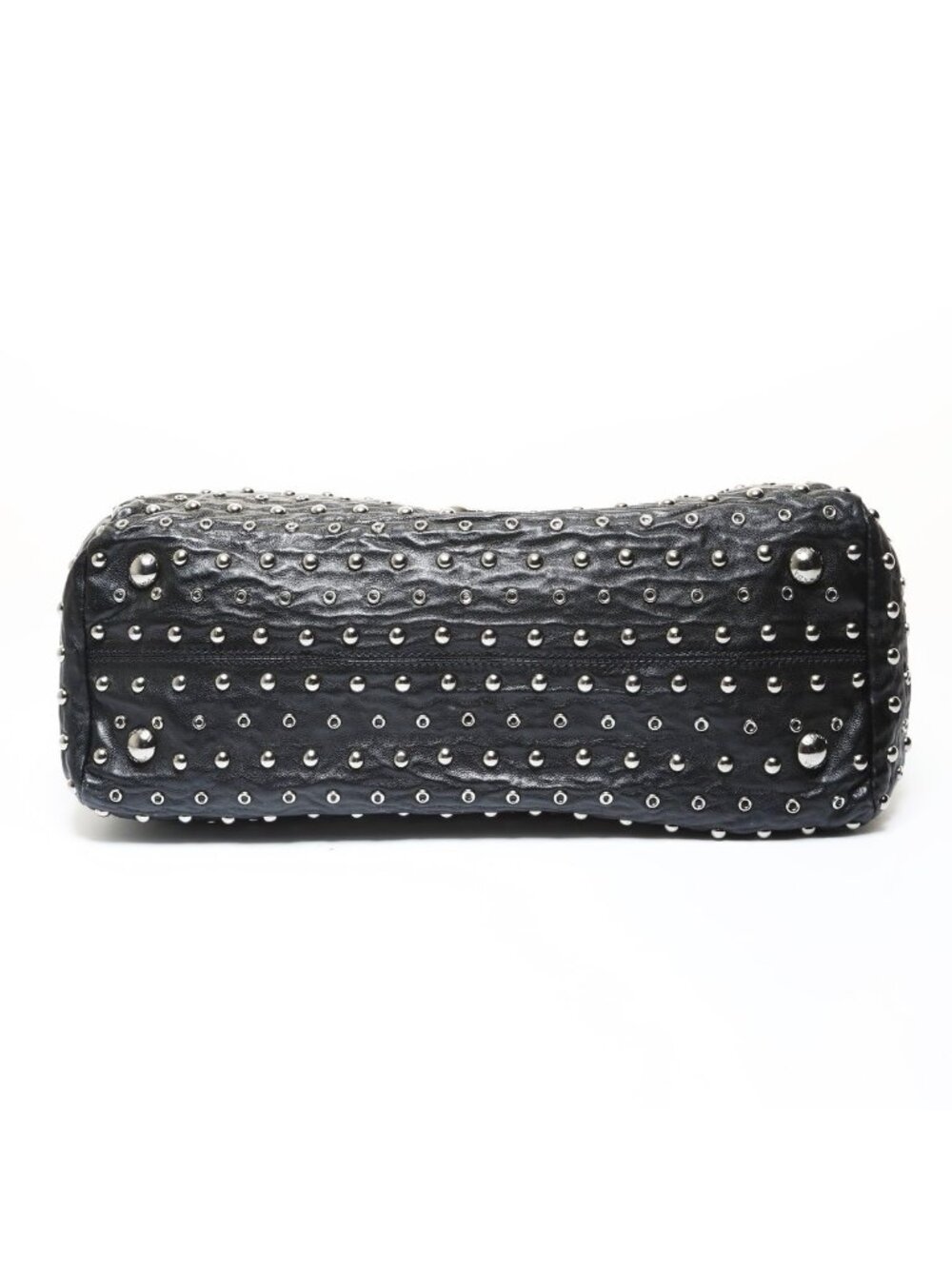 ★SOLD★ Prada Shoulder Bag Studded Chain Silver - Picture 7 of 10